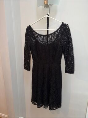 White House Black Market XS (Size 2) Lace Fit Flare Audrey Hepburn Dress